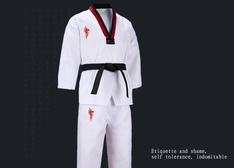 Top Quality Colored Taekwondo Uniform for adult Children Teenagers Poomsae dobok red blue black tae kwon do clothes WTF approved | Спорт и