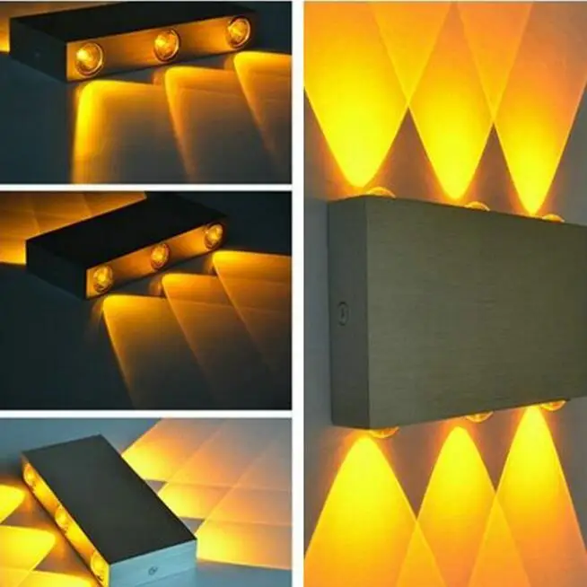 1 шт. светодиодный настенный светильник 6 Вт прямоугольный алюминиевый