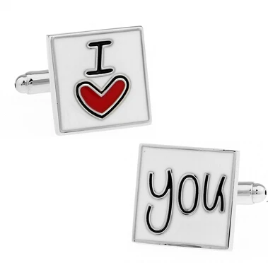 Мужские Медные Запонки I Love You лучший подарок для свадьбы опт и розница бесплатная