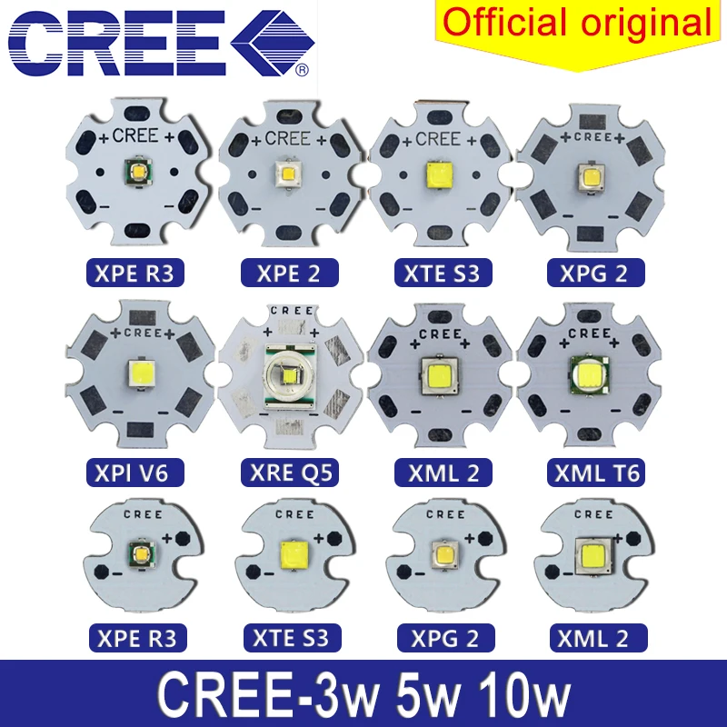 Оригинальный CREE 10 Вт XML T6 / L2 XPE R3 3 Вт/XRE Q5 Вт/XTE R5 5 Вт/XPG2 Вт/Теплый Холодный белый