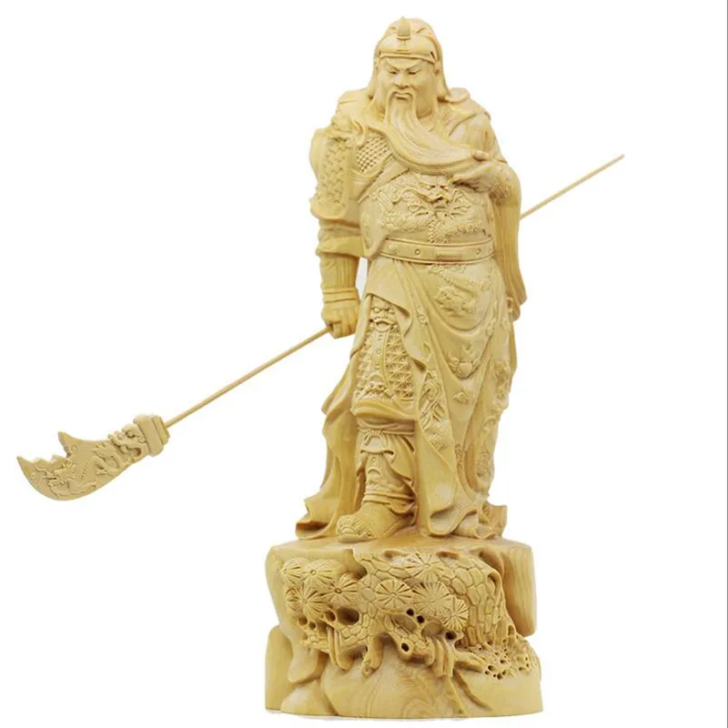 WSHYUFEI листовка boxwood резьба по дереву ручные украшения ювелирные изделия Guan Gongwu Бог