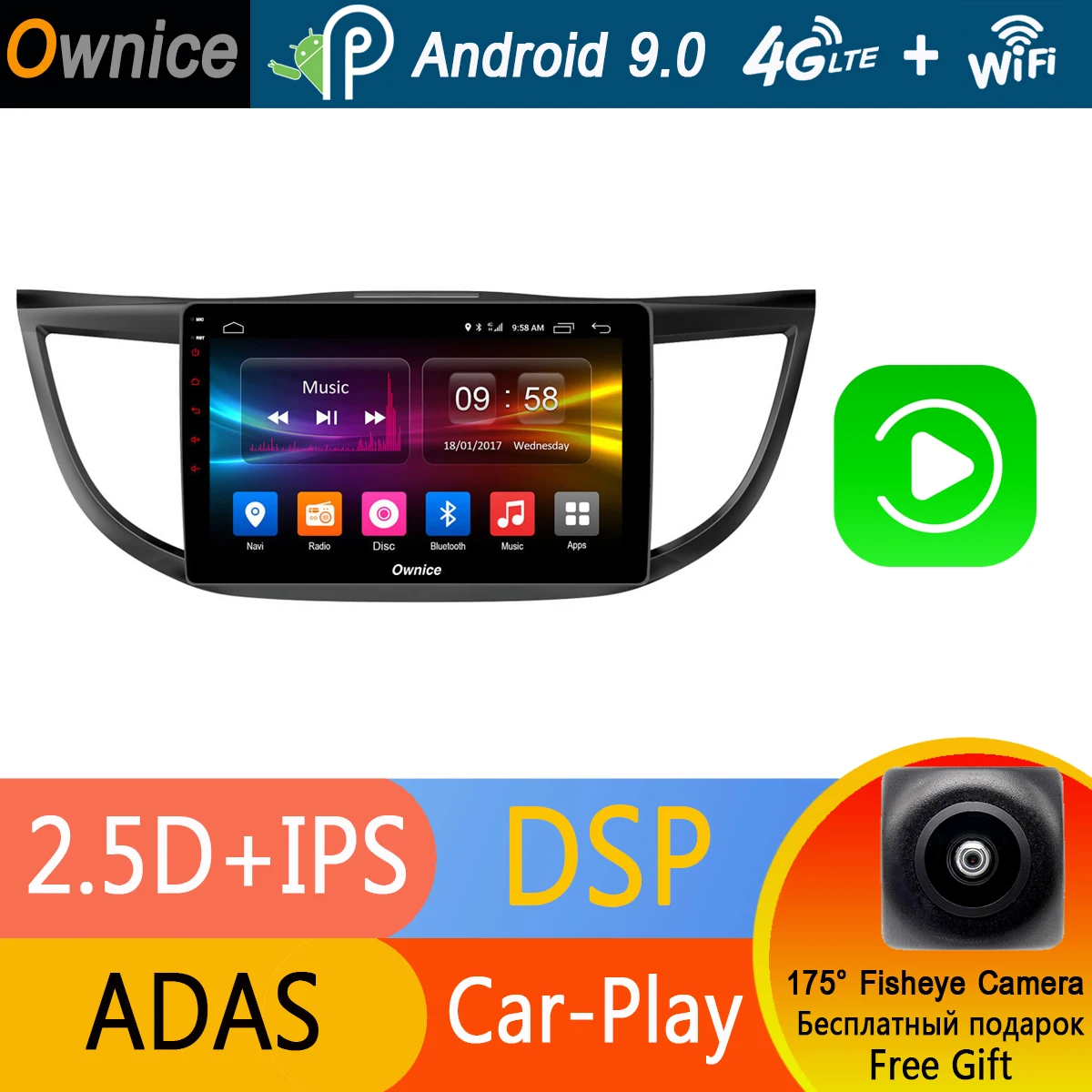 10 1 &quotIPS Octa 8 Core Android 9 0 для Honda CRV CR V 2012 2013 2014 2015 2016 автомобильный DVD плеер 4 ГБ ОЗУ + 32