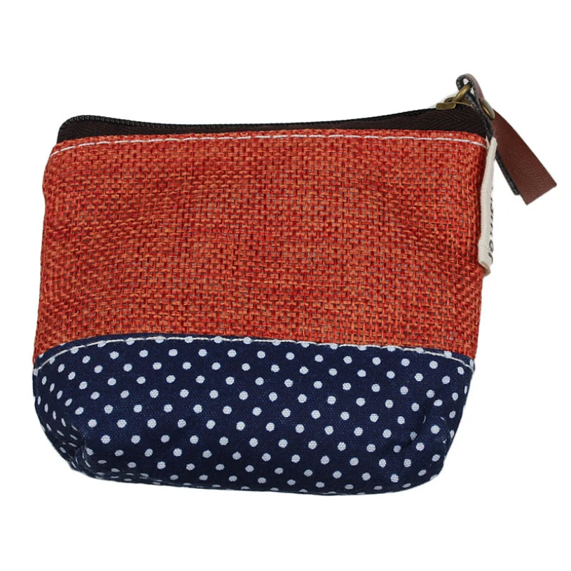 Новый бренд 2017 Модный маленький холщовый кошелек с принтом для девочек кошельки