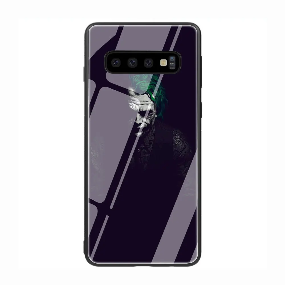 Черный чехол из закаленного стекла ТПУ для Galaxy S7 Edge S8 S9 S10 Plus Note 8 9 10 A10 20 30 40 50 60