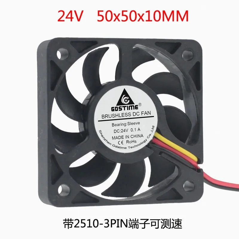 DC 24V 5 см 50 мм 50X50X10 3 жильный материнская плата скоростной Бесщеточный вентилятор