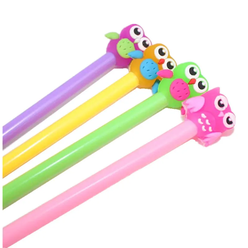 36pc/lot cute Cartoon owl animal Gel ink pen/creative cartoon student office water pen / signature pen/children gift | Канцтовары для