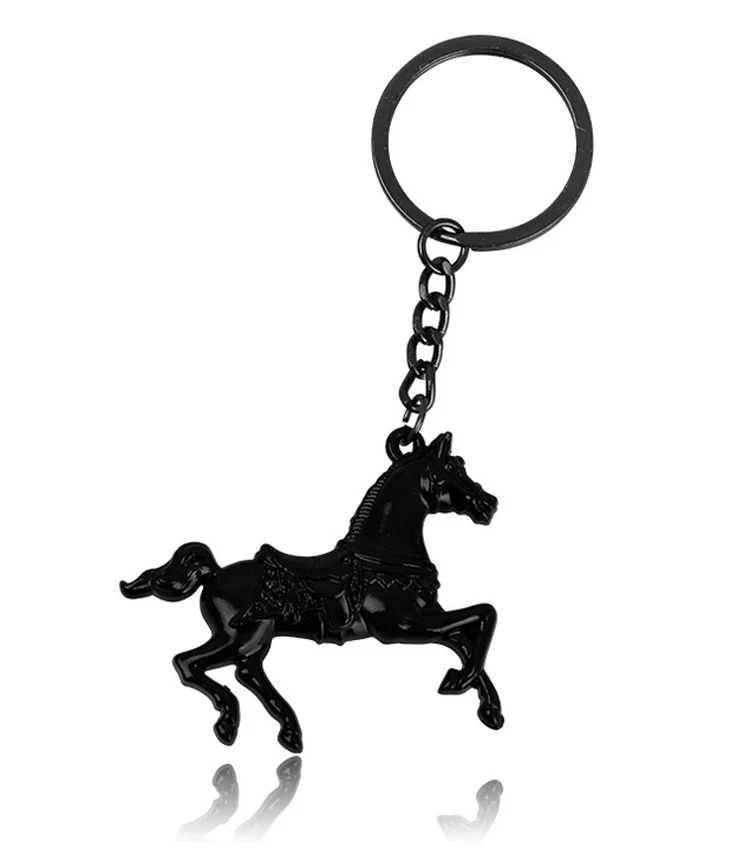 100 шт./лот брелок с серебряной лошадкой мини брелоки лошадьми Новинка