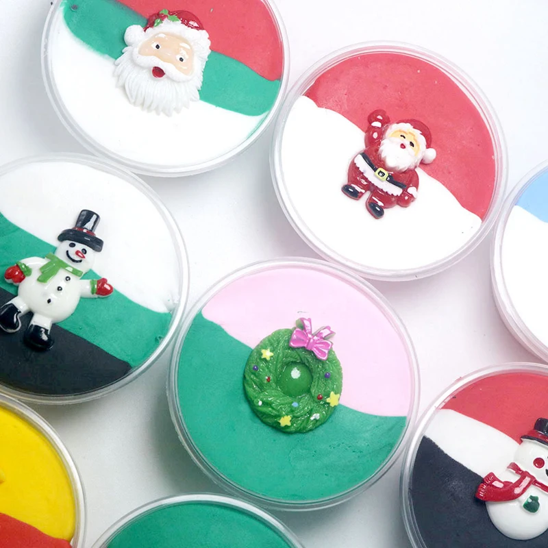 Christmas Fluffy Floam Slime Stress Relief No Borax Kids Toys DIY Sludge | Дом и сад