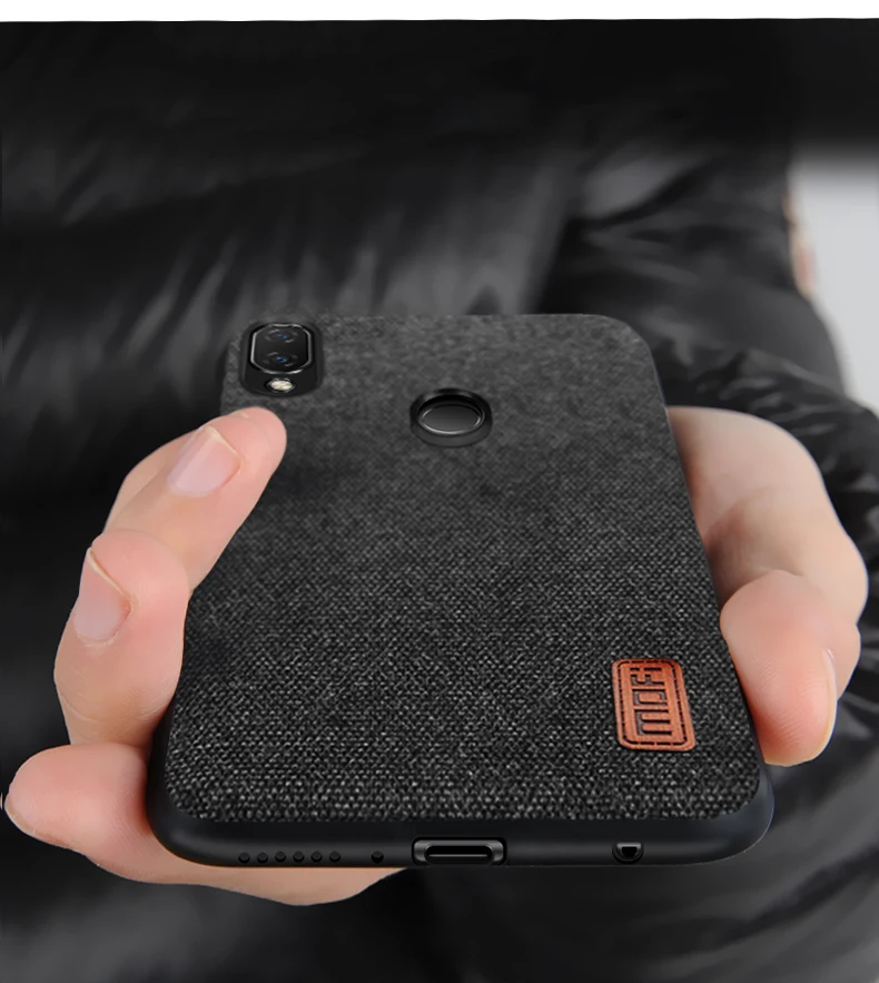 Чехол для huawei nova 3, чехол MOFI nova 3, тканевый чехол для huawei nova 3, чехол на заднюю панель nova 3, мягкий силиконовый чехол на весь корпус 6,3''