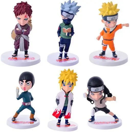 6 шт./лот фигурка из мультфильма кукла ПВХ модели игрушек 9 12 см|model toy|toys free shippinguzumaki
