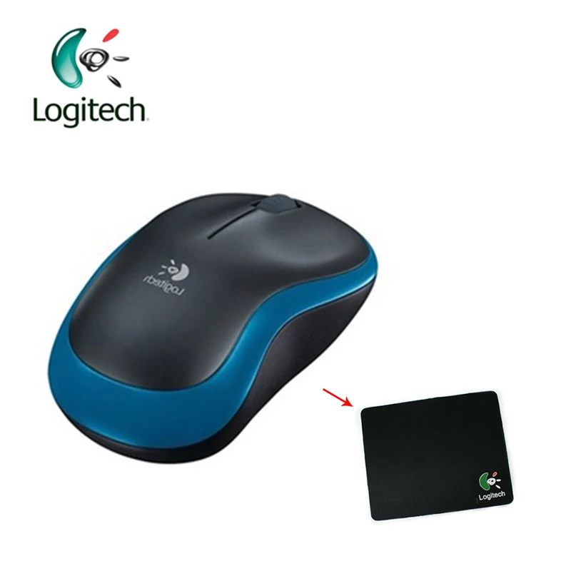 Беспроводная мышь Logitech M186 беспроводная эргономичная 2 4 ГГц 1000 точек/дюйм две руки