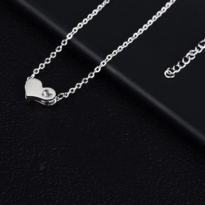 Минималистичное ожерелье в форме сердца RIR характерное женское из нержавеющей