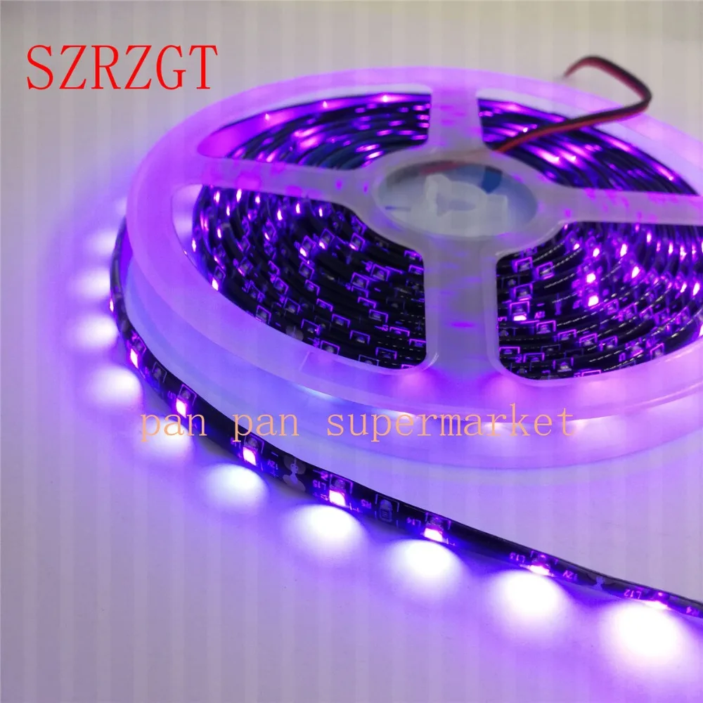 0 5/1/2/3/4/5 м 3528 SMD 60 Светодиодный УФ лампа LED фиолетовый ультрафиолетовый светильник