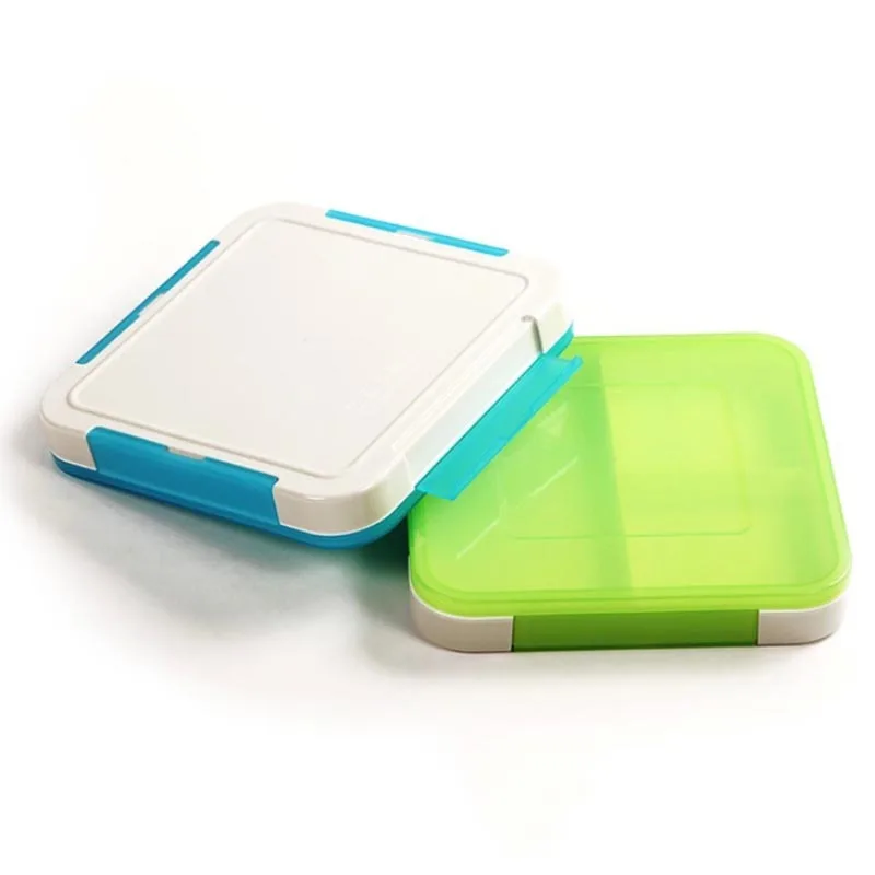 Ультратонкая трехблочная школьная офисная коробка Bento пластиковая герметичная