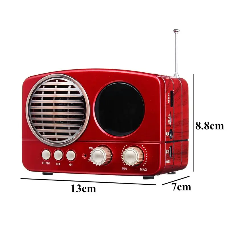 Портативный цифровой fm-радио динамик Mini-USB fm-радио приемник MP3-плеер динамик 87-108 МГц Поддержка bluetooth TF карта