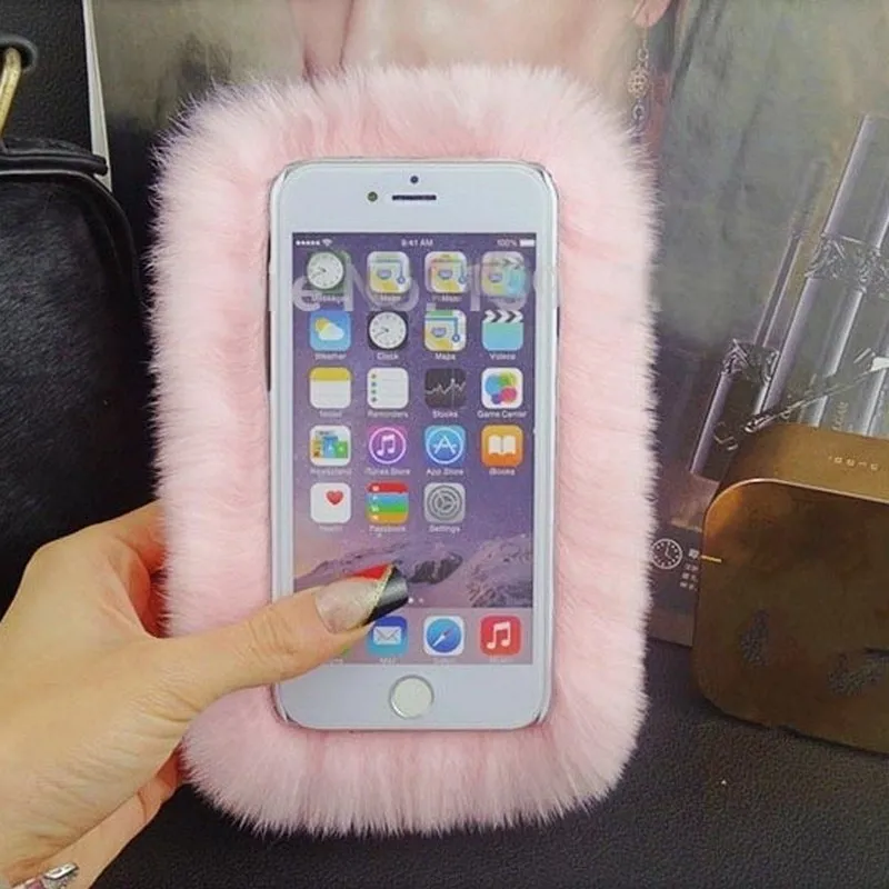 Case For Samsung Galaxy A3 A5 A7 2017 Luxury Rabbit Hair Coque Cover Fur Rhinestone Bling Funda Carcasas Capa Lady Winter Skin |