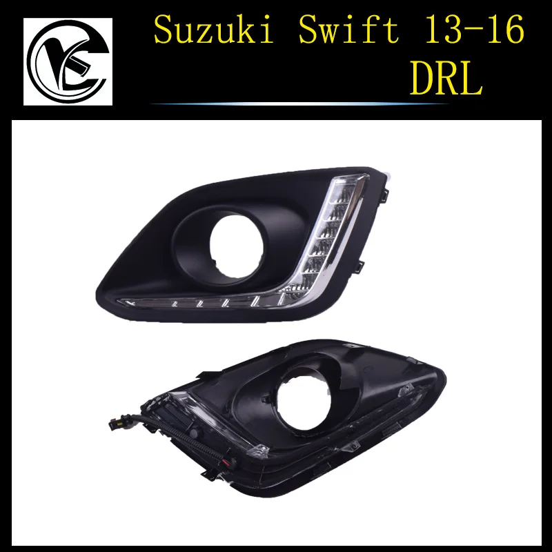 Дневные ходовые огни QINYI светодиодный светодиодные дневные 2 шт. для suzuki swift 2014 - 2017