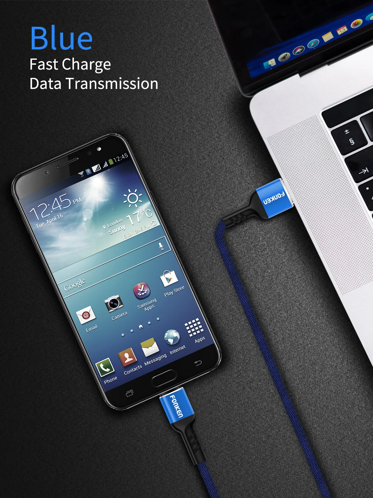 FONKEN Micro USB кабель 3A Быстрая зарядка usb-кабели данных 1 м 2 м тканевый Плетеный Android мобильный телефон USB зарядное устройство Быстрая зарядка провода