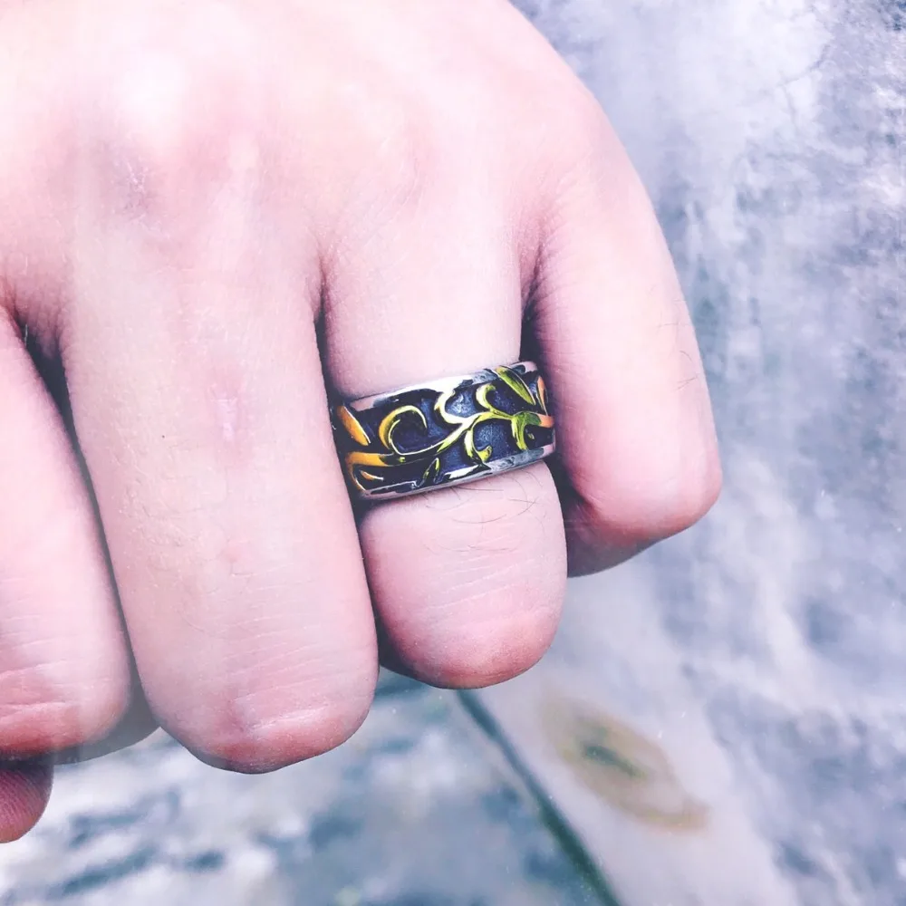 Мужское кольцо от Beier из нержавеющей стали с простым рисунком|Кольца| |