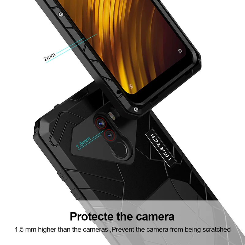 Для Xiaomi Mi Pocophone F1 X2 чехол для телефона жесткий алюминиевый металлический