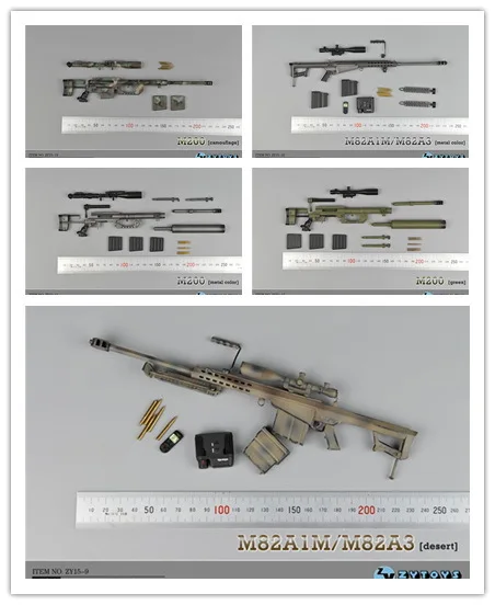 1/6th весы снайперская винтовка M82 &amp M200 для фигурного doll.12 &quotЭкшн фигурки Куклы