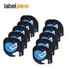 Оптовая продажа, 500 шт., черно-белая лента для этикеток размером 12 мм * 4 м, 91201, стандартные принтеры LT91201, 91331, 91221, для Dymo, надпись