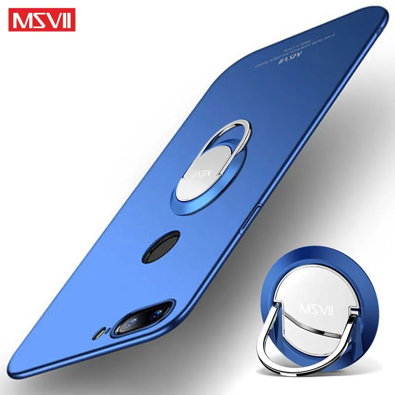 OnePlus 7 Pro Чехол MSVII палец кольцо тонкий матовый чехол 5 T автомобильный держатель One