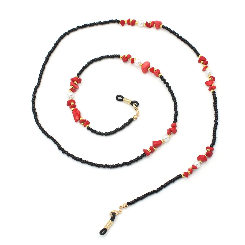 Цепочка для очков с акриловыми жемчужинами и бусинами шнур чтения ремешок