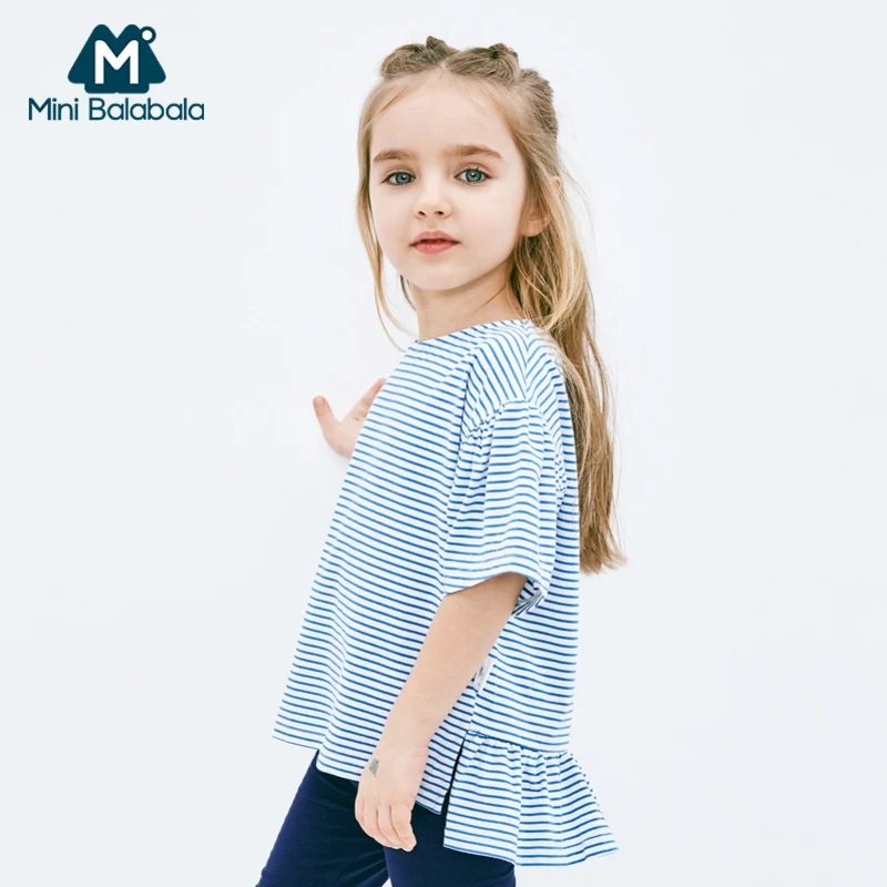 Мини Футболка balabalaBaby с коротким рукавом для девочек Новинка лета 2019 цветочные