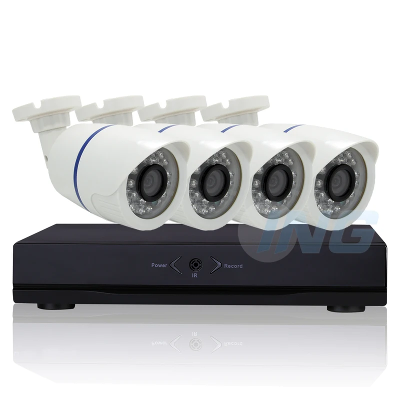 4CH 1080P CCTV AHD камера система Комплект HD 4 канала 1080N DVR 60ft кабель шт Водонепроницаемый