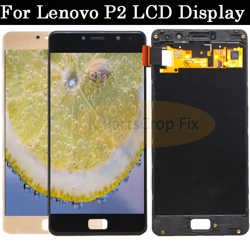 Оригинальный ЖК дисплей для Lenovo Vibe P2 сенсорный экран дигитайзер в сборе с рамкой 5