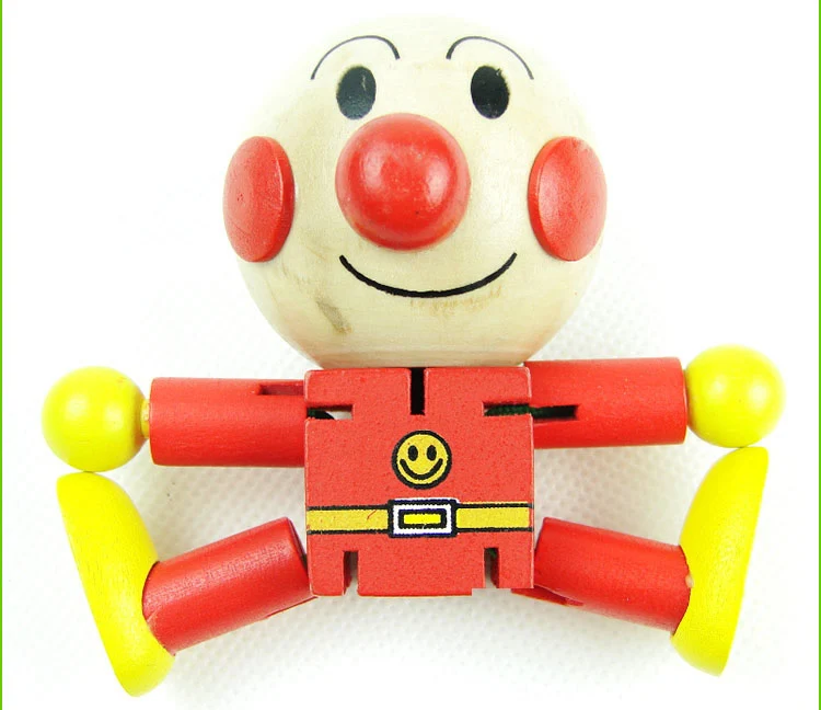 Детские деревянные детские игрушки из мультиков аниме мини Anpanman кукла