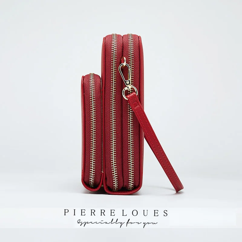 2019 женская сумка для телефона модная мягкая однотонная Сумка клатч из