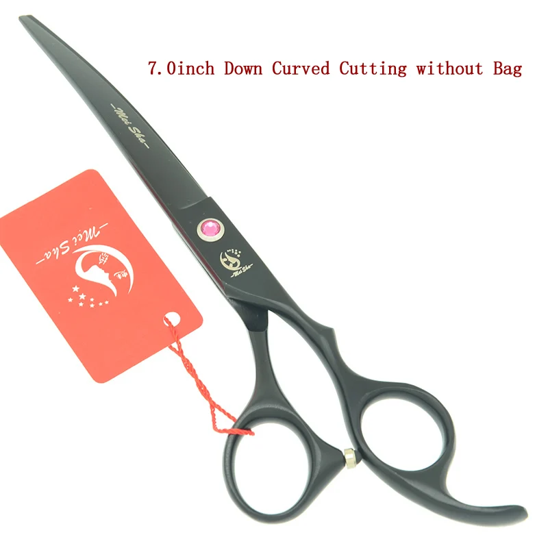 HB0164 no Bag Meisha 7 дюймов ножницы для ухода за домашними животными Набор для стрижки собак, кошек, рыбных костей филировочные Парикмахерские ножницы набор изогнутых режущих инструментов для стрижки HB0152 - Цвет: HB0164 no Bag