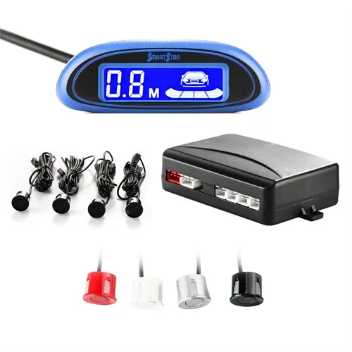 Парктроник с 4 датчиками светодиодами показывает расстояние новый автомобильный