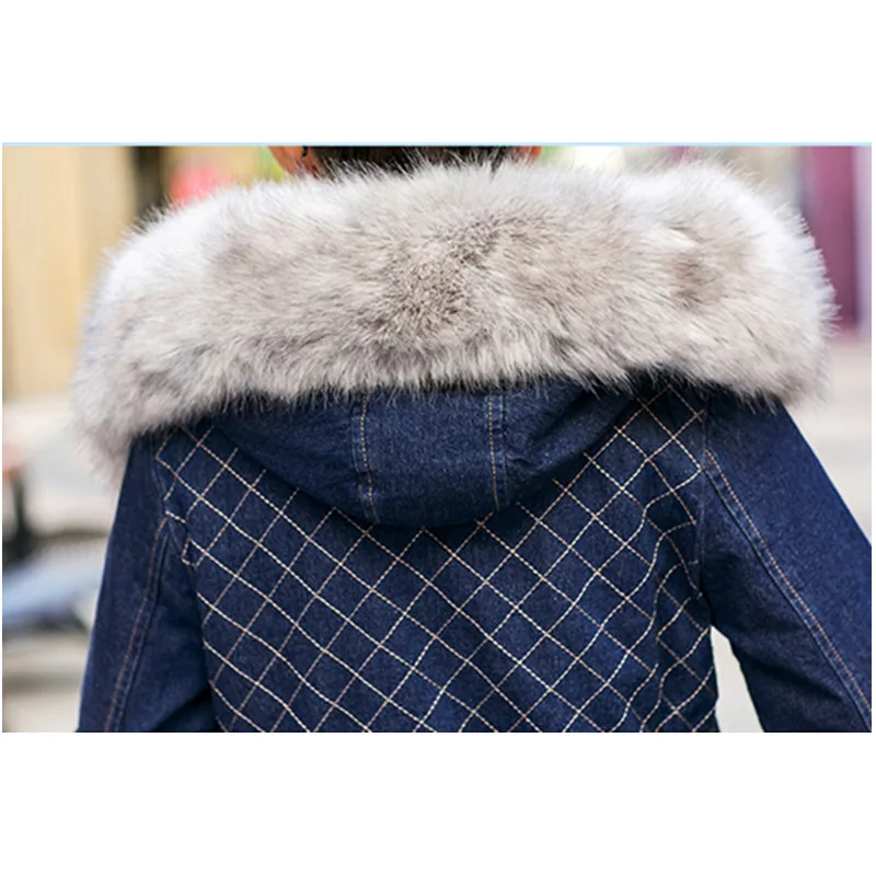 New Winter Woman Coat Parka Casual Outwear Fashion Hooded Denim Jacket Women Cotton Coats Women's Clothing Manteau Femme | Женская