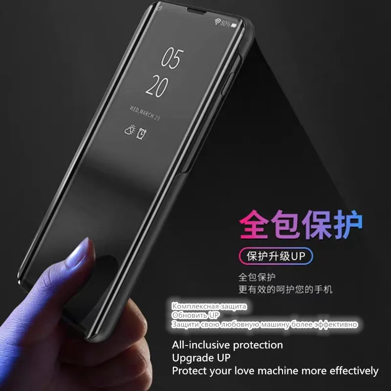 Зеркальный флип-чехол для huawei P20 P30 Lite Коврики 20 10 Lite рro Y6 Y5 Prime чехол на Honor 10 8X 7A 7C Y9 P Smart чехол