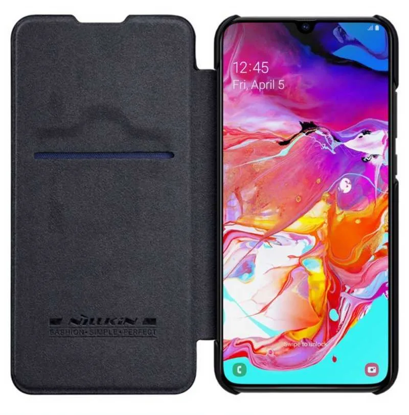 Для samsung Galaxy A70 чехол для телефона Nillkin Qin Флип кожаный чехол s чехол для samsung A70 Чехол кошелек чехол