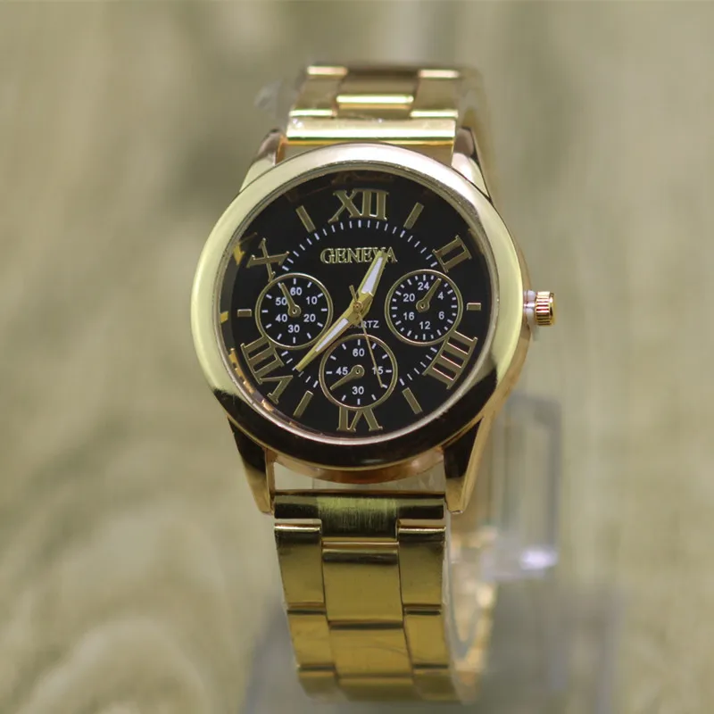 Reloj mujer 2019 Горячая Распродажа Новый бренд 3 глаз золото Женева повседневные