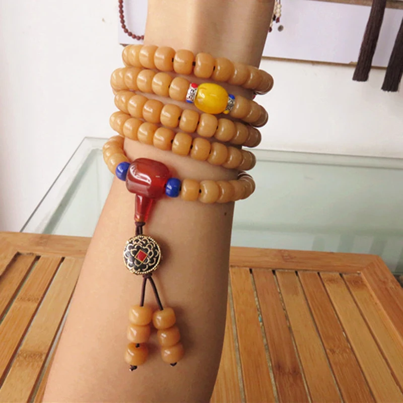 Мужские и женские браслеты с бусинами Будды 6 лет выветривания натуральный