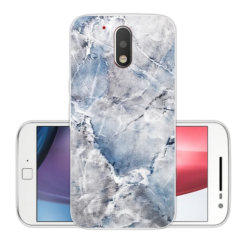 5.5 inch For Motorola Moto G4 Plus Phone Cases TPU Transparent Silicon Soft Stone Cover / Coque |