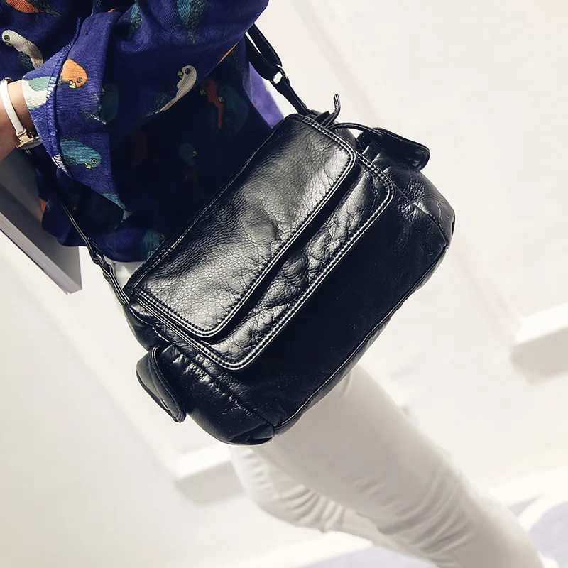 Женская сумка мессенджер Черная/серая 2018|fashion handbag|handbags fashionsmall handbag |