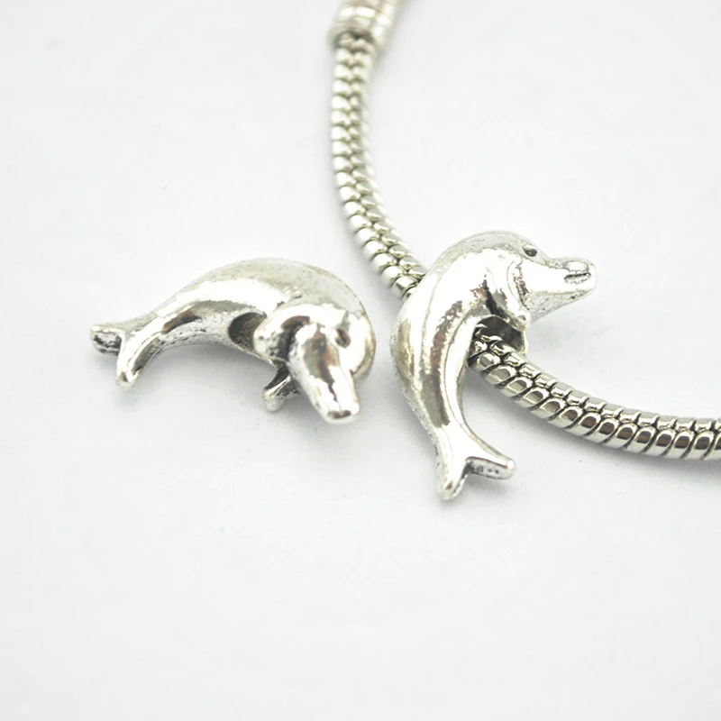 10 шт./лот Дельфин высшего качества бусины шармы из сплава подходят для женских