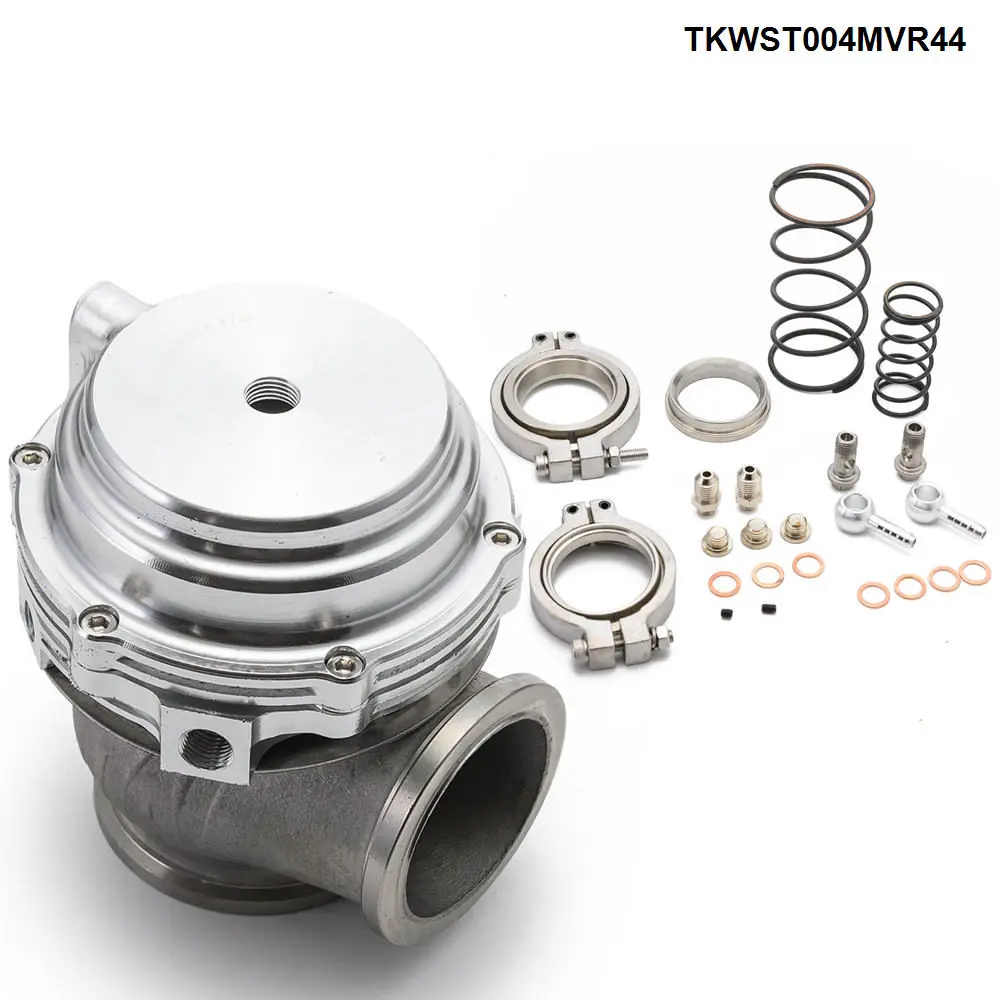 Серебристый MVR 44 мм V Band внешний мусорный комплект 24PSI Turbo мусорный клапан с V Band фланец высокое качество TKWST004MVR44 - Цвет: Серебристый
