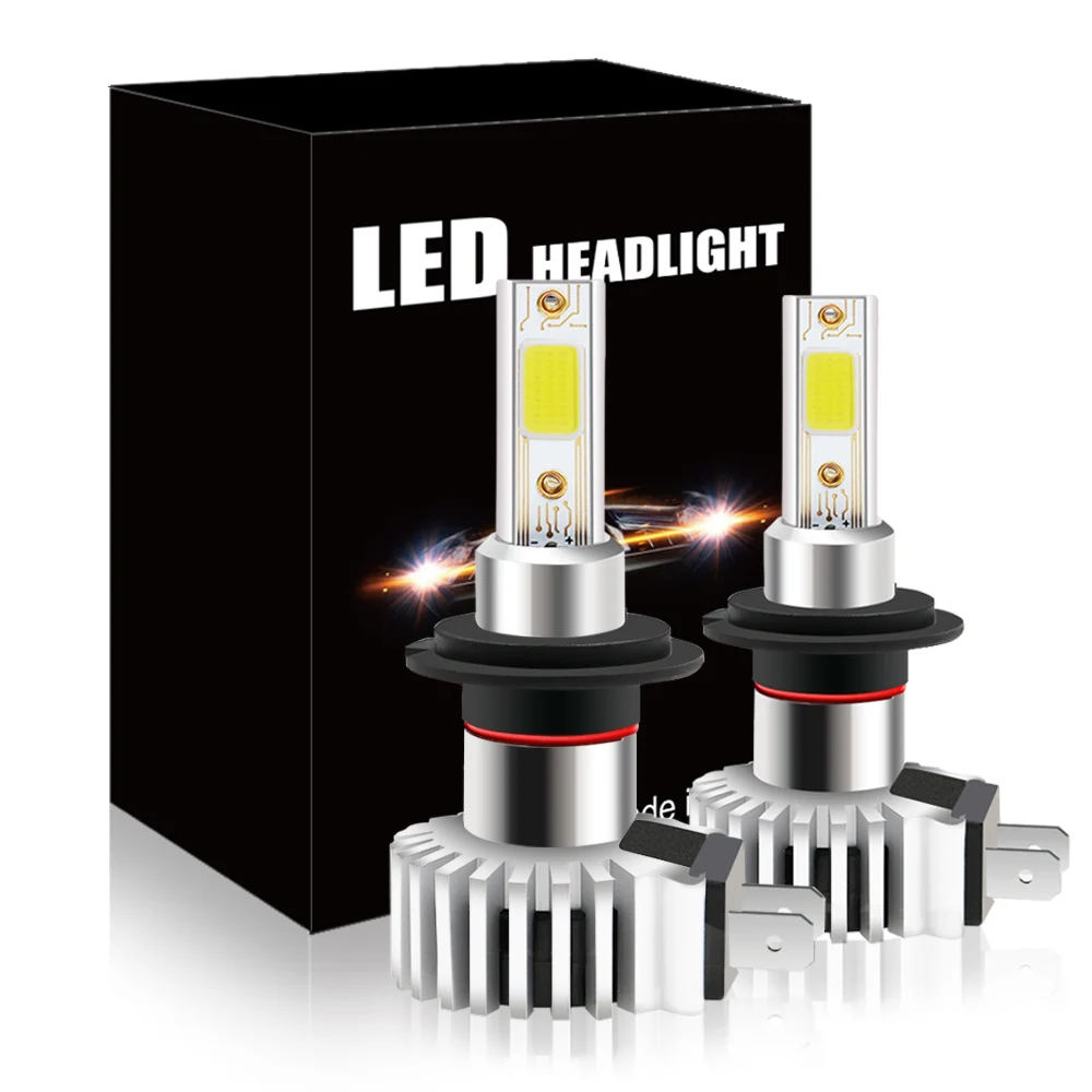 

D9 H1 H4 H7 H8 9005 9006 H11 9012 LED Headlight Bulbs Fog Light with Fan Mini Design Upgraded COB Chips 6500K White Better S2 C6