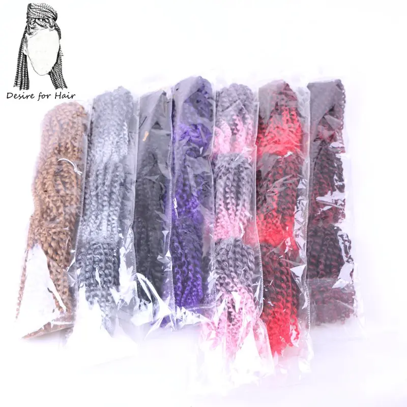 Desire for hair 7packs per lot 8inch 85grams pre crochet kinky curly braids malibob braiding ombre pink purple color |