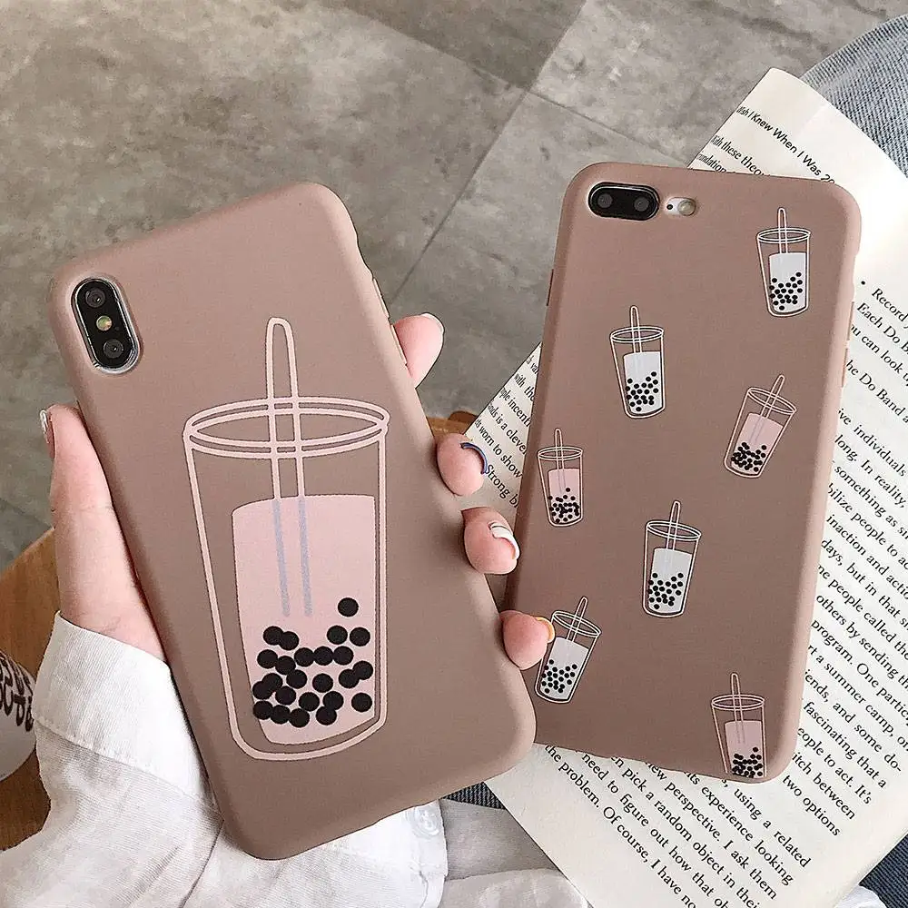 Мягкий глянцевый чехол из ТПУ для iPhone 7 8 Plus XS X XR Xs Max чехлы 6S 6 Модный телефона с