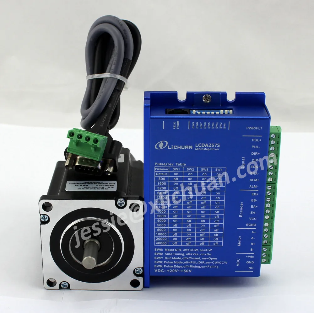 2 фазный Драйвер шагового двигателя nema24 с замкнутым контуром LCDA257S + LC60H278 3 нм 60