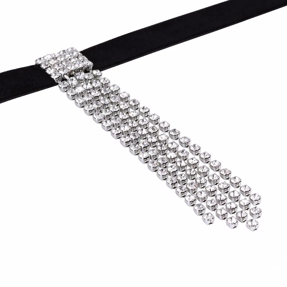 Женское бархатное ожерелье NR3665 черное с кисточками и кулонами|necklace onyx|necklace