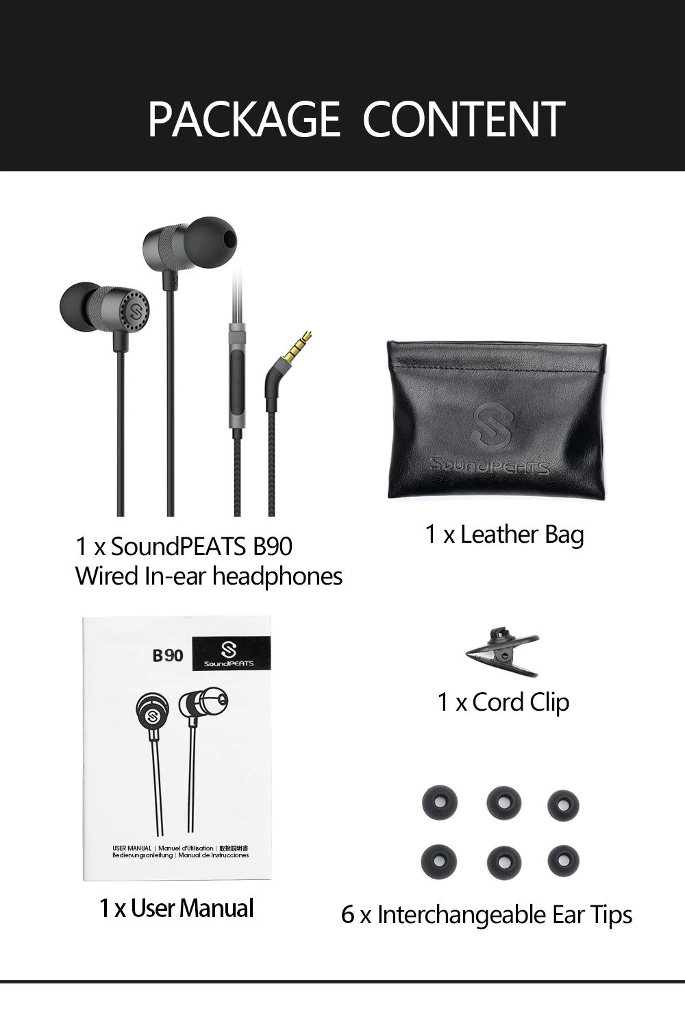 SoundPEATS 3,5 мм разъем наушники-вкладыши проводной супер бас звук вкладыши с микрофоном для iPhone samsung Xiaomi Мобильный телефон B90